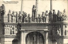 VINTAGE POSTCARD Plougastel Daoulas Western Frontage of the Martyrdom