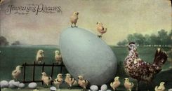 CPA Joyeuses Paques