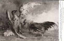 VINTAGE POSTCARD Eagle Cock Militaria Paul Hake