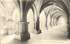 VINTAGE POSTCARD Luxeuil Cloister of the Abbey