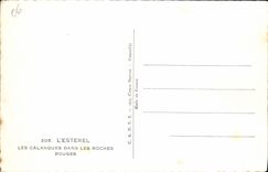 VINTAGE POSTCARD Esterel Creeks In the Red Rocks