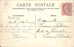 POSTAL Auvergne Chatelguyon de la VENDIMIA en el parque (animado)