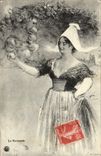 CPA La Normande Femme Folklore 