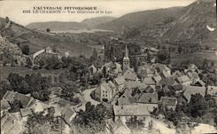 VINTAGE POSTCARD Picturesque Auvergne Chambon View and the Lake