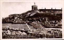 VINTAGE POSTCARD Ruins of the Temple of Mercury and Obervatoire of Puy De Dome