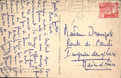 VINTAGE POSTCARD Train station of Raillere Gave and Cabain