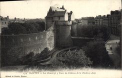 VINTAGE POSTCARD Nantes Ditches and Tours of the Castle of Ducbesse Anne