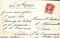 VINTAGE POSTCARD Happy New Year the declaration Sheep