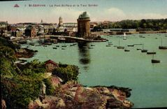 CPA Saint Servan Le Port Saint Pere et la Tour Solidor