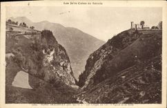 VINTAGE POSTCARD Saxonnex Mount Falls of this church and the Mole