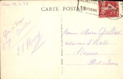 Catarata del montaje de Saxonnex de la POSTAL de la VENDIMIA de esta iglesia y del topo