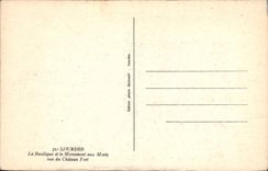 VINTAGE POSTCARD Heavy the Basilica and the War memorial seen of the Strong Castle