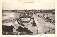 CPA Saint Malo Vue Generale Vers le Casino la Grande Plage et les Bassins