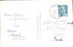 POSTAL MODERNA Burdeos la puerta de Borgoña