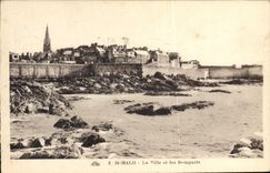 VINTAGE POSTCARD Holy Malo the City and Walls