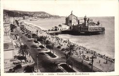 CPA Nice Jetee Promenade et Mont Boron
