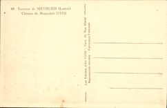 VINTAGE POSTCARD Surroundings of Meyrueis Castle of Roquedols