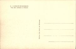 VINTAGE POSTCARD the Abbey De Solesmes Seen of the slopes in the west