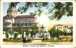 Plaza Dei Quiriti E Fontana de Roma de la POSTAL de la VENDIMIA