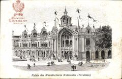 CPA Palais Des Manufactures Nationales Paris Invalides Chocolat lombart