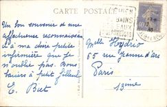 VINTAGE POSTCARD Enghien Les Bains Edges Of the Lake the Swans Boat Boat