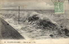 VINTAGE POSTCARD Villers On Sea Effect Sea