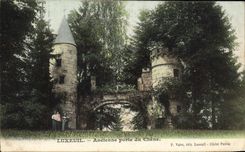 VINTAGE POSTCARD Luxeuil old Gate Of the Oak