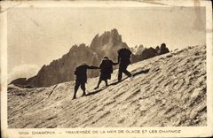 CPA Chamonix Traversee de la mer de glace et les Charmoz 