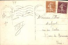 Pendiente de Chamonix Mont Blanc Grepon de la POSTAL de la VENDIMIA del gran alpinismo compañero que ata con correa