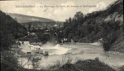 VINTAGE POSTCARD Bellegarde Stopping the Bridge De Lucey And Bellegarde