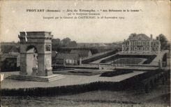 VINTAGE POSTCARD Proyart Arc de Triomphe With the Defenders Of the Sum