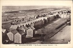 VINTAGE POSTCARD Cayeux On Sea the Beach Seen Of the Casino