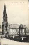 VINTAGE POSTCARD Holy Aubin On Sea the Church