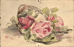 CPA Fantaisie Fleurs