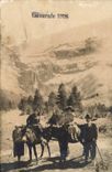 Postal photo mula 1928 del asno de Gavarnie
