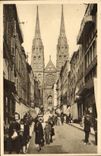 VINTAGE POSTCARD Clermont Ferrand the Cathedral Seen Of the Street Of the Fats