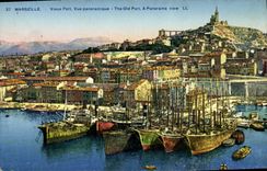 CPA Marseille Vieux Port Vue Panoramique Bateaux