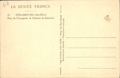 POSTAL Estrasburgo Park De I' Orangerie de la VENDIMIA el castillo De Josephine