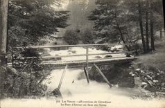 VINTAGE POSTCARD the Vosges Excursions of Gerardmer the bridge of Love to the jump of the tanks