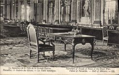 VINTAGE POSTCARD the Signature of Paux of the Great War Versailles Militaria