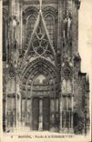 CPA Mantes Porche de la Cathedrale 