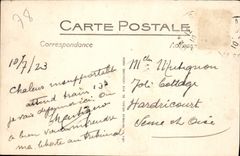 VINTAGE POSTCARD Mantes Porch of the Cathedral