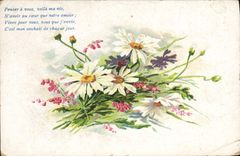 CPA Fantaisie Fleurs