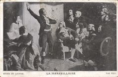 VINTAGE POSTCARD Museum of Louvre the Marseillaise