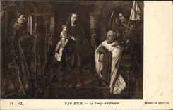 CPA Van Eyck La Vierge et l'Enfant Musee de Bruges 