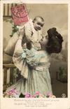 VINTAGE POSTCARD Fantaisie Child wife Baby Shows has my eyes