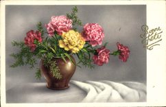 CPA Fantaisie Fleurs Bonne Fete 