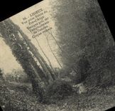 Camino de Lisieux de la POSTAL de la VENDIMIA vista de pre de los vestigios del canal tomados en el sitio del circo romano viejo