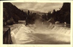 VINTAGE POSTCARD Bellegarde Loss of the Rhone Together of the stopping