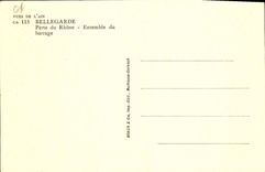 VINTAGE POSTCARD Bellegarde Loss of the Rhone Together of the stopping